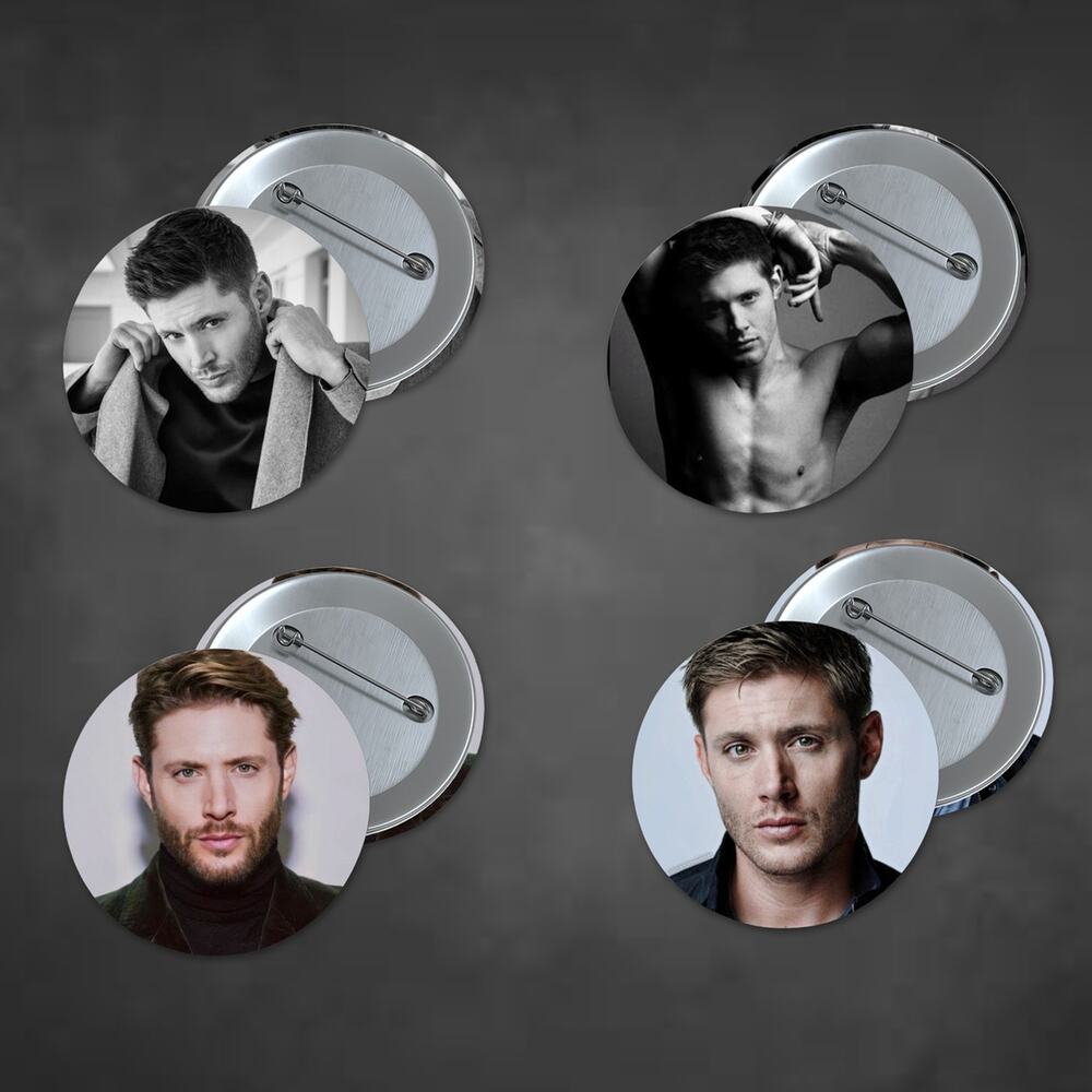 Jensen Ackles Supernatural 1.5 inch Pinback Button 4 Pack Stocking Stuffer